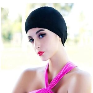 Quality Yes 3Pack Colorful Superior Polyester Cloth Fabric Bathing/Swim Cap. NEW